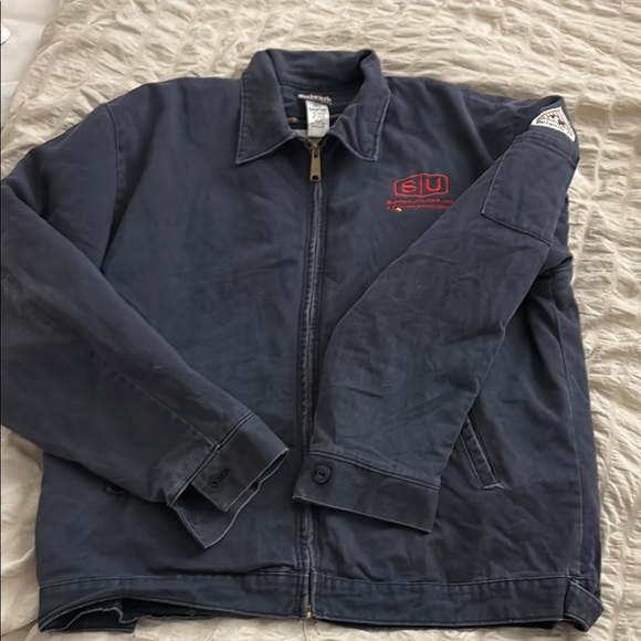 bulwark Other - BULWARK Insulated Navy Blue Workwear Jacket - with zip extra layer - men's LARGE